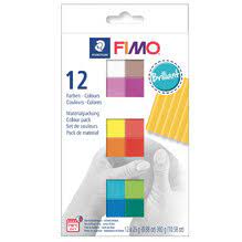 Coffret Fimo effect assortis 12 demi blocs 12x25gr