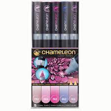 Chameleon 5 pen floral tones set