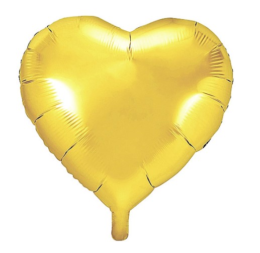 Ballon en aluminium, coeur, or, 36cm