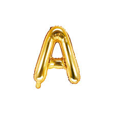 Ballon en aluminium, lettre A, or, 36cm