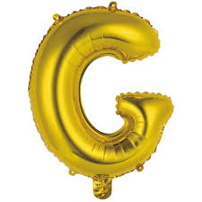 Ballon en aluminium, lettre G, or, 36cm