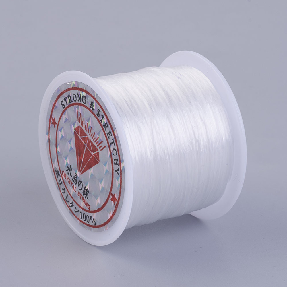 Fil élastique multibrins, blanc, diamètre 0,5mm, bobine 45 mètres