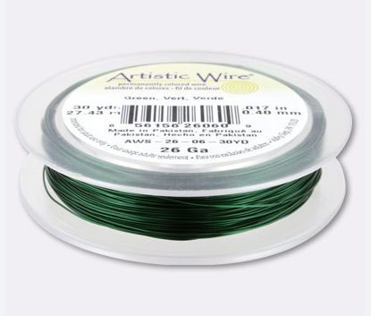 Fil de cuivre Artistic Wire  0.40mm, bobine 27,43 mètres, vert irlandais