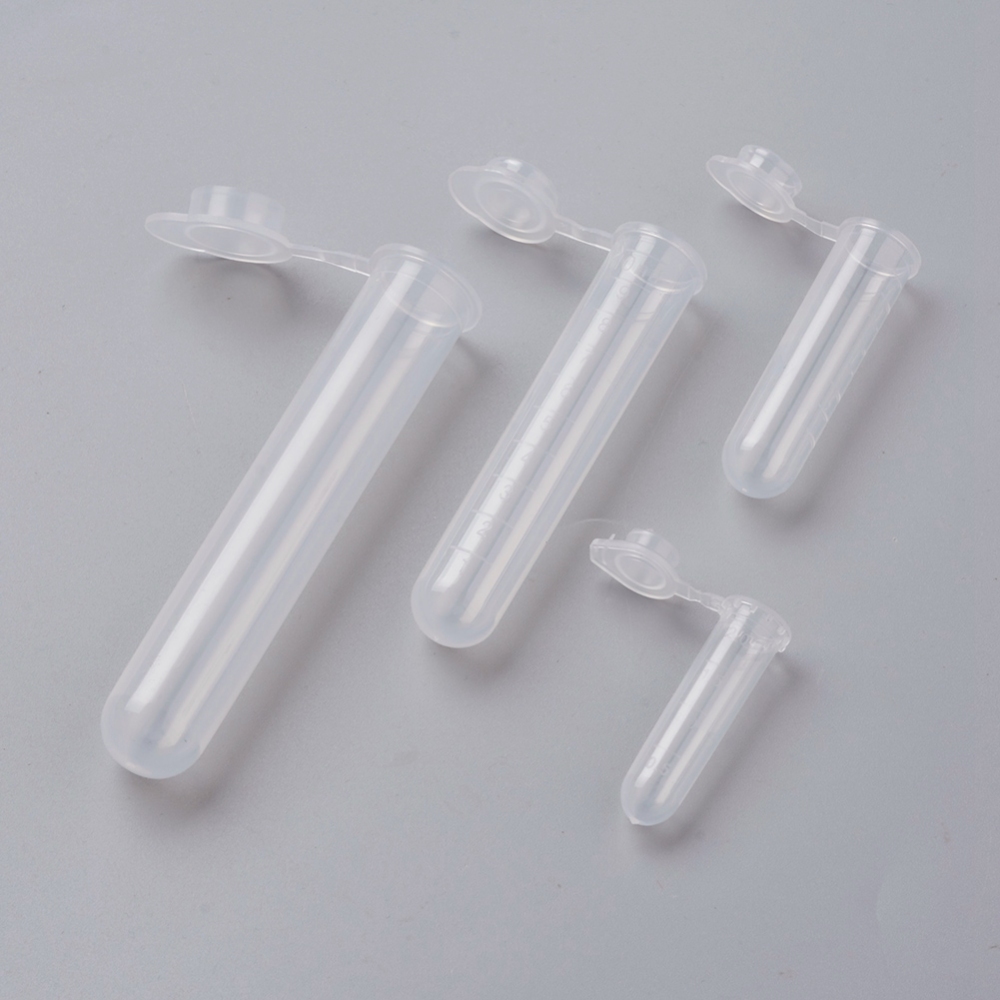 ZD Tube mesureur en plastique 2ml avec bouchon, 42x13mm