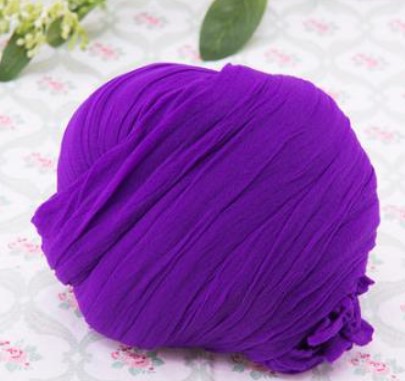 Bas en nylon une couleur pour la réalisation de fleurs artificielles violet D34, environ 70cm