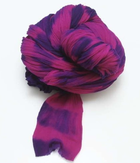 Bas en nylon deux couleurs pour la réalisation de fleurs artificielles violet et rose S59, environ 70cm