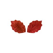 Sequin en forme de feuille couleur rouge les 10g