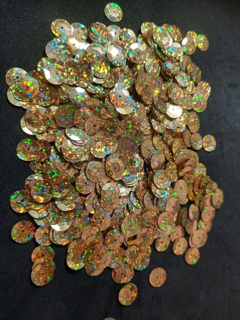 Sequin rond à paillettes 1cm couleur jaunes à paillettes les 10g