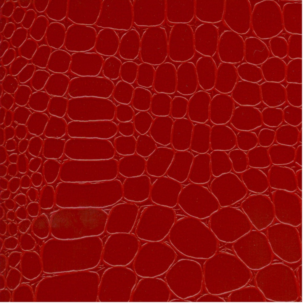 Feuille de papier skivertex, croco, 100x69cm COULEUR ROUGE