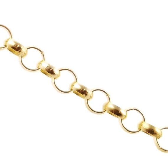 [340A-080] Chaîne "quick links", 50cm, anneaux ronds, plaqué or