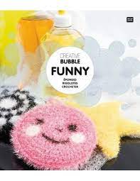 Livre &quot;Bubble funny&quot;, réalisation au crochet d'éponges à vaisselle