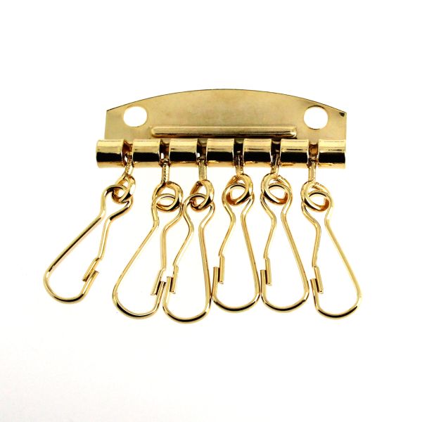 Attache pour porte clé, doré, 23x8mm