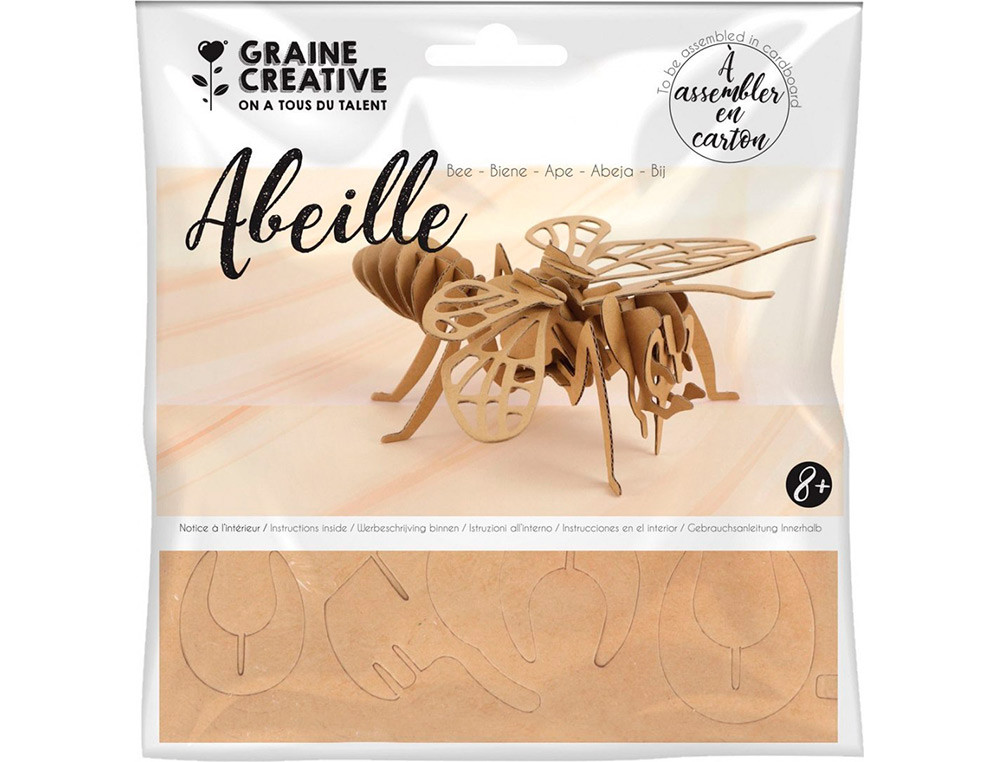 Maquette en carton, abeille, 150 x 150 mm