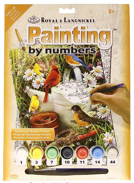 ROYAL LANGNICKEL Peinture au N° - Junior- Oiseaux de jardin, 33x24cm