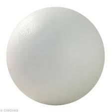 Boule en polystyrène blanc, diam 30 cm