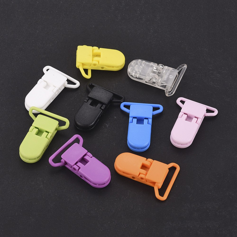 Attache Tétine, en plastique, multicolor, 42x30mm, trou 25mm