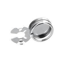 Cache-bouton pour chemise, couleur argent, diamètre 17mm