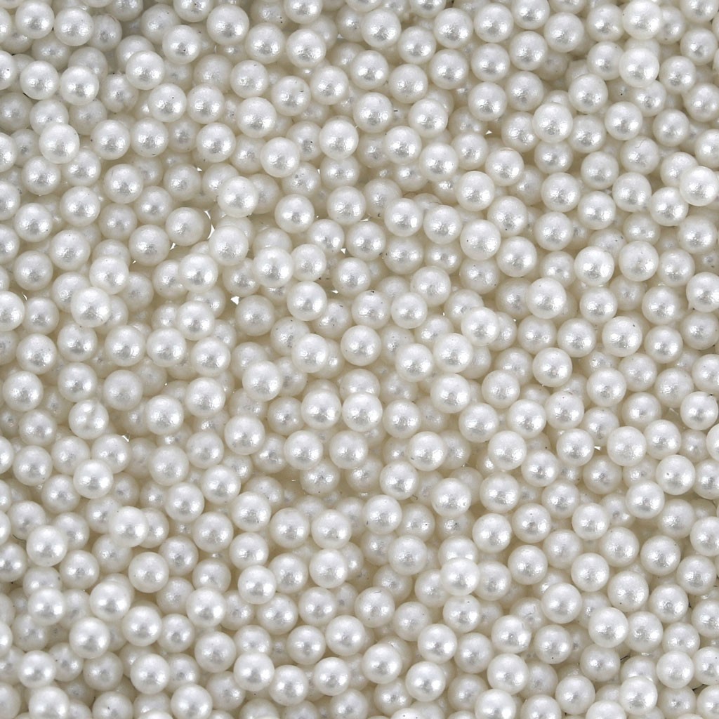 [BILLE] Perle imitation nacre ronde et nacrée, 3mm, SANS TROU, couleur naturelle