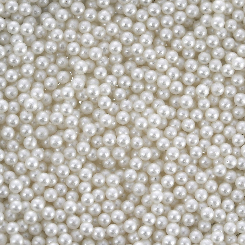 Perle imitation nacre ronde et nacrée, 3mm, SANS TROU, couleur naturelle