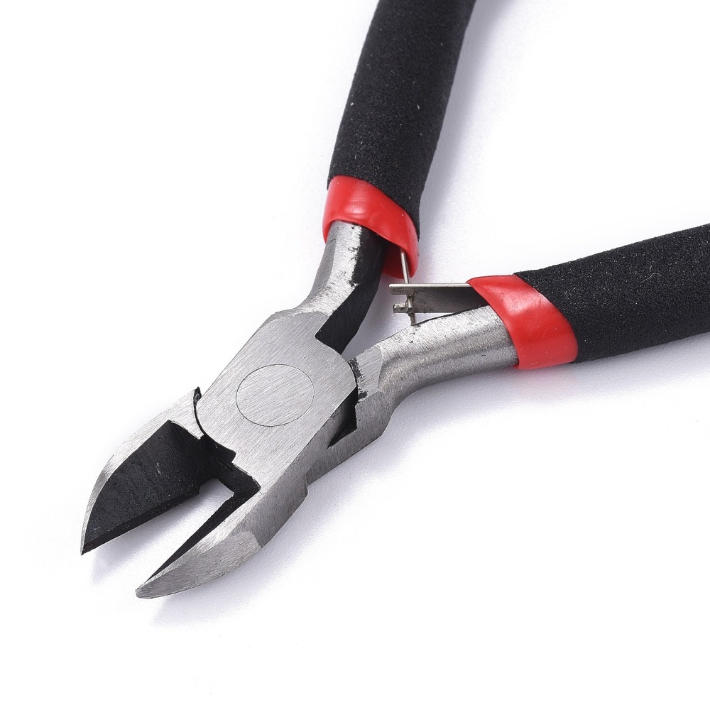 Pince coupante acier manche noir 110mm bec 13mm