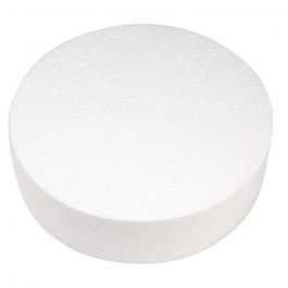 Disque en polystyrène blanc, 25x7 cm