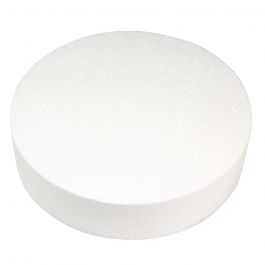 Disque en polystyrène blanc, 30x7 cm