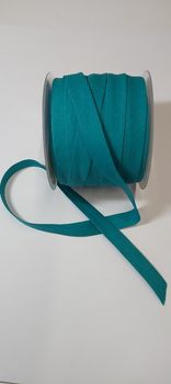 Découpe de ruban biais, en polyester et coton, vert turquoise 55, 20mm x 1mm / le mètre