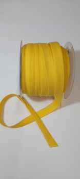 Découpe de ruban biais, en polyester et coton, jaune 22, 20mm x 1mm / le mètre