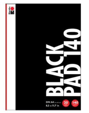 Bloc de papier black Pad 140 gr/m2, A4, x 20