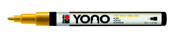 Marabu Marqueur Acrylique Yono, JAUNE 019, 0,5-1,5mm
