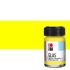 Peinture / Lazure GlasArt pour verre, porcelaine, plexiglas et bois, citron 421, 15ml