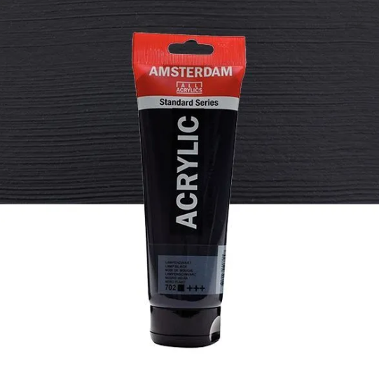 Acrylique AMSTERDAM, noir de bougie, 250 ml