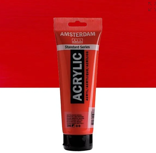 Acrylique AMSTERDAM, rouge napht./ rouge de naples moyen, 250 ml