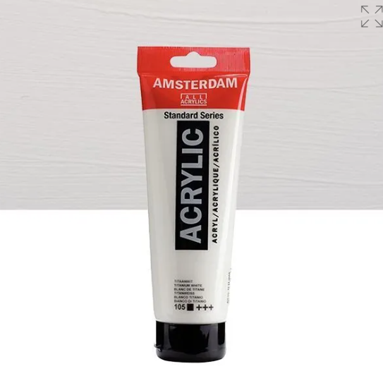 Acrylique AMSTERDAM, blanc de titane, 250 ml