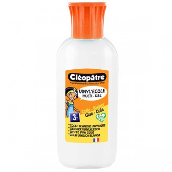 Colle blanche Cléopätre vinyl'école, multi usage, 100ml