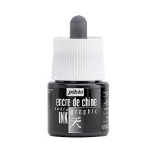 Encre de Chine noir opaque, Pébéo, 45ml