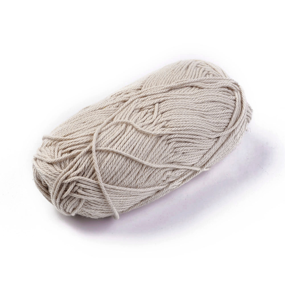 Pelote de coton doux, beige 145m x 1,5mm