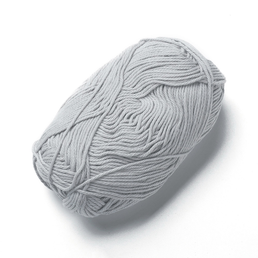 Pelote de coton doux, gris clair 145m x 1,5mm