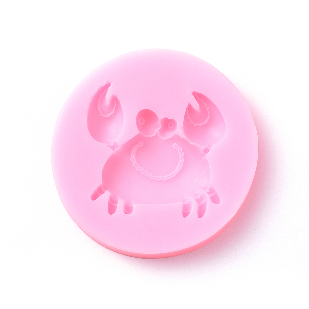 Moule en silicone, rose, crabe, 68x10mm