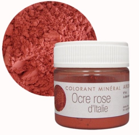Colorant minéral Ocre rose d'Italie, 10g