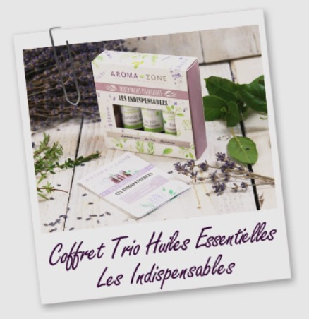 Coffret d'huiles essentielles bio, Aroma Zone, les indispensables (Lavande, Tea Tree, Ravinstara)