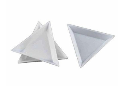 Mini coupelle pour le tri des perles, inox, triangle 8.2cm