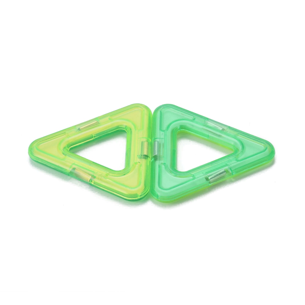Blocs de construction magnétiques Montessori, coloris assortis, triangles 49x53mm