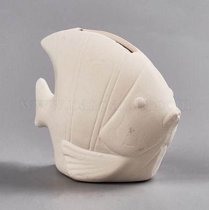 Tirelire en plâtre à personnaliser, poisson, 9.45x5.05x7.4cm