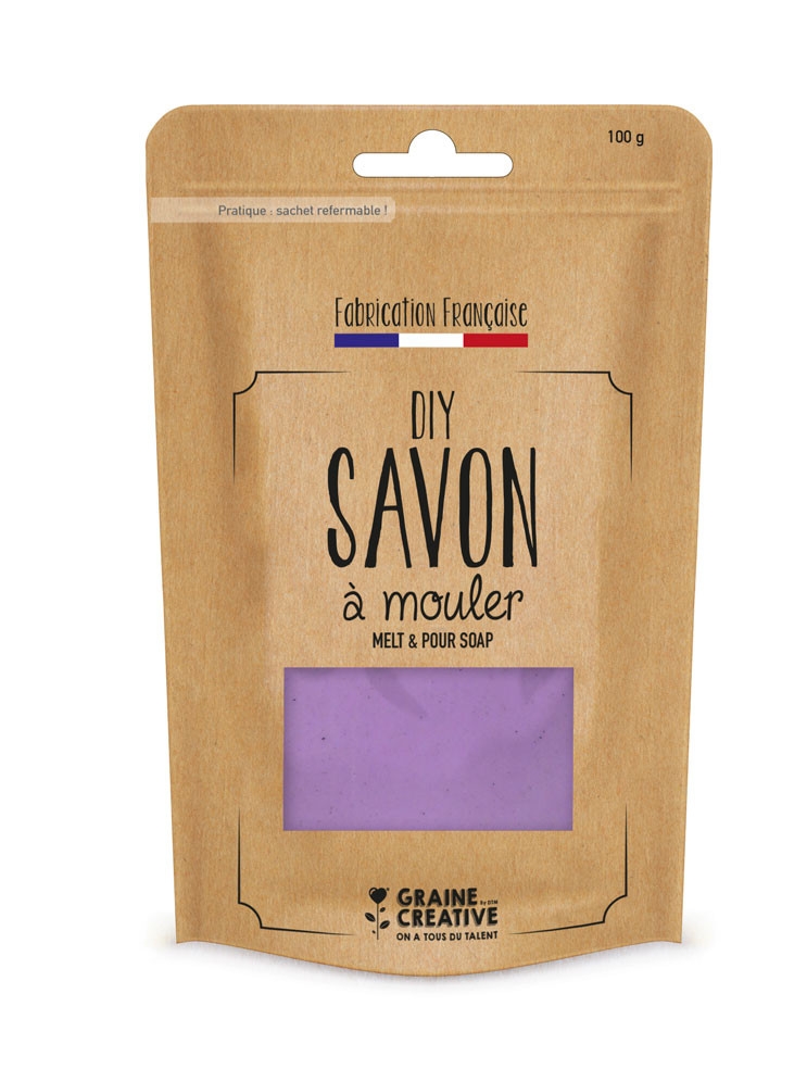 ZD Pain de savon à mouler, mauve, 100g,