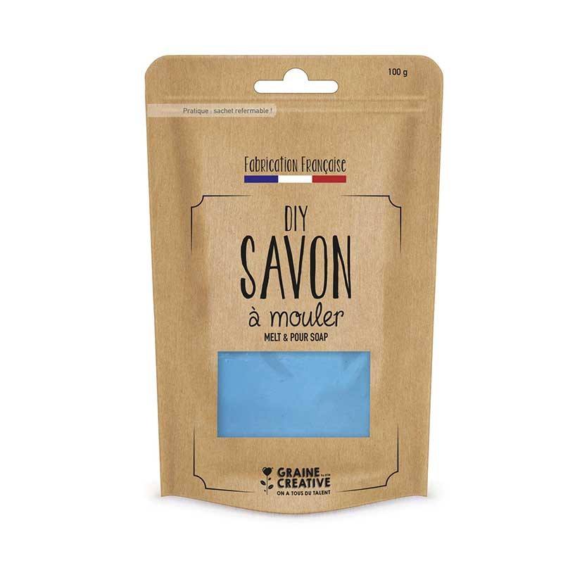 ZD Pain de savon à mouler, bleu azur, 100g,