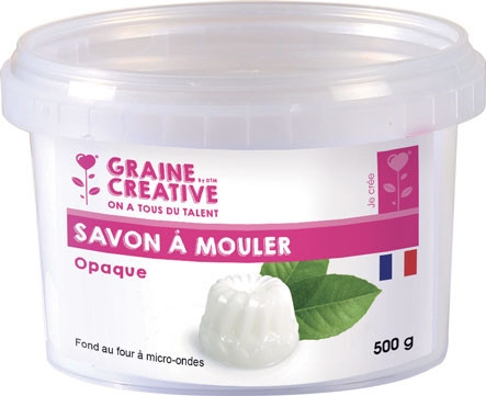 ZD Savon à mouler opaque, 500gr, se fond au four à micro-ondes