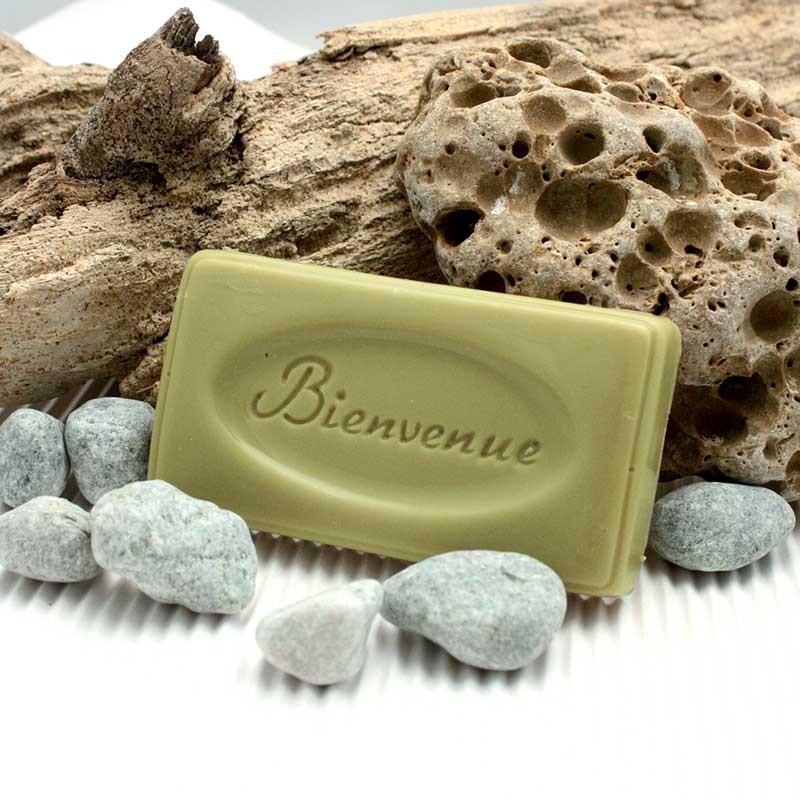 [200601] Mini moule thermo à savon "Bienvenue", haute qualité, ovale, 65x40x12mm