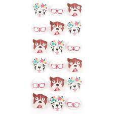 Mini stickers effet 3D, animaux, 20mm x 18