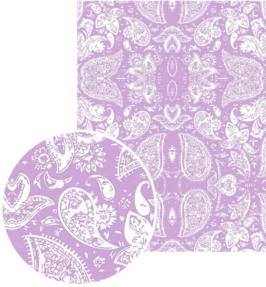[641059] Feuille gluepatch cachemire violet 30x40cm